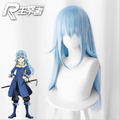 Anime Rimuru Tempest Cosplay Perücken lang hellblau gerade Haare hitzebeständig