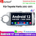 Für Toyota Yaris 2011-2018 6+128GB Android12 Carplay 9"Autoradio GPS 4G NET DAB+