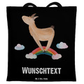 Personalisierte Tragetasche Lama Regenbogen - Personalisierte Geschenke Alpaka