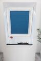 Lichtblick Dachfenster Sonnenschutz Thermofix, ohne Bohren - Farbe blau, BxH 36x