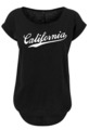 Long slub T shirt Gr.M.  ,Damen Ladies Oberteil Schwarz  California
