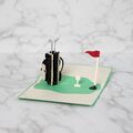 GOLF - GOLFER - GUTSCHEIN -pop-up-card- 3D Karte, 12 x 17