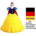 Damen Kostüm Schneewittchen Samt Kleid Märchen XS S M L Karneval Party Fasching