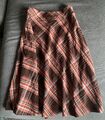 Rock Gr.34 XS rot braun Bordeaux kariert Karo Muster Streifen H&M gebraucht top