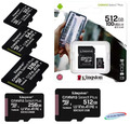 Micro SD Karte SPEICHERKARTE für Handy 32, 64, 128, 256, 512 GB Kingston 100MB/s