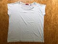 s.Oliver T-Shirt Damen, Gr. 44, weiß mit hellblauen Streifen