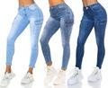 Jeans Damen High Waist Skinny Jeans Jeanshose Cargo Jeans Milax-Fashion