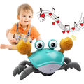 Baby Krabbelnde Krabbe Spielzeug,Sensorik Tanzende Krabbel mit Musik Leuchten DE