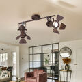 Vintage Decken Leuchte Arbeits Zimmer Strahler verstellbar Spot Lampe rostfarben