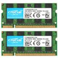 4GB 2 x 2GB / 1GB PC2-6400S DDR2 800MHz Non-ECC Laptop-Speicher für Crucial DE