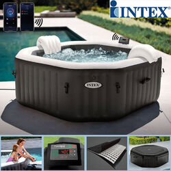 Intex Deluxe Whirlpool Spa Pool Badewanne aufblasbar Whirlwanne Outdoor Heizung