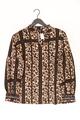 C'est Paris Langarmbluse Regular Bluse für Damen Gr. 46, XL mit Tierdruck braun
