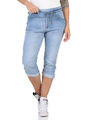 Karostar Capri Jeans Damen Bermuda kurze Hose Sommer Pants 7/8 Hüftjeans Jogger