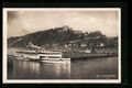 Ehrenbreitstein, Dampfer Vaterland auf dem Rhein, Ansichtskarte 1929 