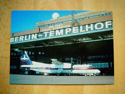 Postkarte AK Flugzeug Luftverkehr Flughafen Tempelhof alte Ansichtskarte