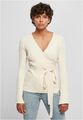 Urban Classics Damen Strickjacke Ladies Rib Knit Wrapped Cardigan Whitesand