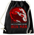 Marvel »IRON MAN« The Invincible MOTIV Print RUCKSACK Retro Turnbeutel Gymbag