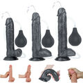 XL Squirting Natur Dildo mit Hoden realistisch Spritzfunktion Saugnapf Cumshot