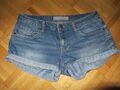AMISU Sommer Shorts Jeans Hot Pants S/36 blau Hose kurz Damen Mädchen New Yorker