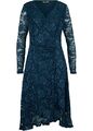 Spitzenkleid in Wickeloptik Gr. 40/42 Dunkelblau Damen Kleid Abendkleid Neu