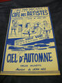 " Partitur Café des Artistes Jean Ned Himmel D'Automne Valse Musette "