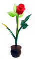 10 Rosentöpfe rot Holzrosen Kunstblume Rosendeko Kunstrose rote Holzrosen Rosen