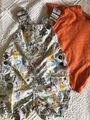 2tlg Set Kombi Outfit Topomini, kurze Latzhose & T-Shirt, Gr. 68