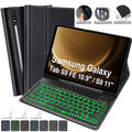 QWERTZ Beleuchtet Tastatur Für Samsung Galaxy Tab A9+ A8 A7 S9 FE S8 Hülle Maus