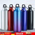Aluminium Trinkflasche 0,75 L mit Karabiner Alu Wasserflasche Sportflasche