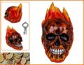 Totenkopf Teufel Feuer & Flamme Spardose Design Skull Heavy Metall Design