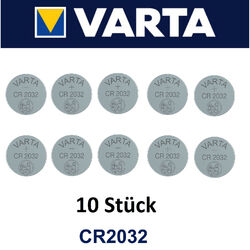 2032 Varta CR2032 Batterien Knopfzellen Knopfzelle Batterien MHD 2030 10 Stück