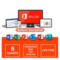 Microsoft Office 365 Pro Plus 5 Geräte NEU lebenslanger Account MAC/WIN/iOS