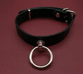 Leder BDSM Halsband mit Ring der O 29-39cm Umfang Choker