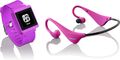 Lenco Mini Mp3 Player 8gb IPX-4 Sportuhr mit Bluetooth Kopfhörer Akku Rosa