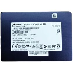 7.68TB Micron 5100 ECO SSD SATA III 2.5" Server Data MTFDDAK7T6TBY-1AR1ZABYY