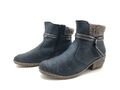 Rieker Stiefel Gr. 39 (UK6) Damen Stiefeletten Ankle Boots Komfortschuhe Blau