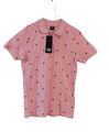 FSBN Rosa S Unisex Polo-Shirt für Damen + Herren  Poloshirt Kurzarm Flamingo 