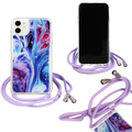 Für Apple iPhone 12 Mini - HandyHülle Band Brokat Tasche Kordel Case Schnur Etui