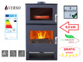 VERSO F Kaminofen mit Backfach 9 kW Mehrfachbelegung EEK A+ BImSchV 2