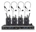 D Debra D-440 UHF 4-Kanal kabelloses Lavalier-Headset Mikrofonsystem