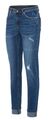 Damen Strech Jeans blau Slim Fit Umschlag destroyed K-Länge  36 bis 54 neu 75121
