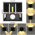 Cube Würfel LED Wand Leuchte Lampe Up Down für außen/innen wasserdicht IP65