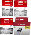 6 Canon Druckerpatronen Tinte PGI-520 BK CLI-521 BK/C/M/Y/GY Multipack
