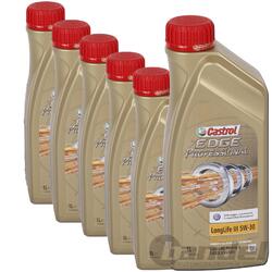 6x1L Castrol Edge Professional Longlife III 5W-30 für ACEA C3 VW 504 00/507 00