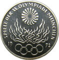 10DM Gedenkm.,Olympia München 1972-Olympisches Feuer,Silber,Buchs.D+G,unz.,stgl