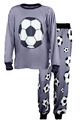 Jungen Schlafanzug für große Kinder  | Langarm Pyjama – Fußball Design | 140-188