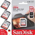 SanDisk Ultra SD Speicherkarte 32GB 64GB 128GB Class10 UHS-I