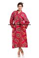 Frauen Lange Bademantel Indischen Pfau Mandala Baumwolle Kimono Robe Kleid Boho