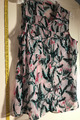 MS Mode Bluse Tunika Shirt Chiffon Flamingo Pflanzen rosa grün pink Gr 46 wieneu