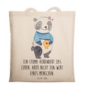 Tragetasche Panda künstlicher Darmausgang - Geschenk Einkaufstasche Jutebeutel